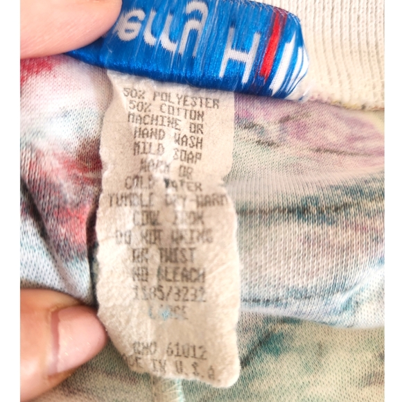 Vintage Cherry Hill Bright Floral Collared 1/4 Button Knit Top Size Large - Picture 7 of 7